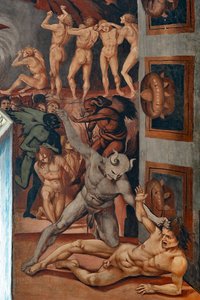 Call to Hell, detail showing the Antehell, taken from Dante