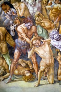 Damned in hell, from Last Judgment fresco cycle