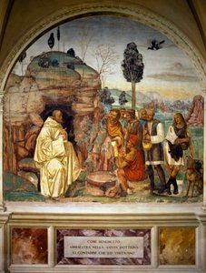 Pope Benedict Teaching Holy Doctrine to Peasants, from Stories of St. Benedict of Monte Oliveto Maggiore