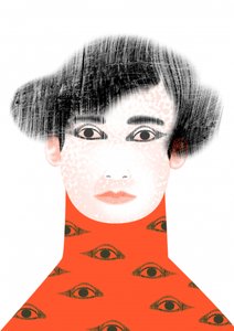 Surreal Woman with Eyes