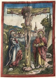 Christ on the Cross between the Virgin and Saint John by Lucas Cranach