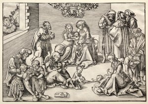The Holy Family and Kindred by Lucas Cranach