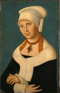 Portrait of the Duchess Barbara of Saxony, 1478-1534 (wife of George the Bearded) by Lucas Cranach d.Æ.