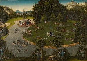 A Stag Hunt with the Elector Friedrich the Wise by Lucas Cranach the Elder