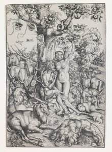 Adam and Eve in Paradise by Lucas Cranach the Elder