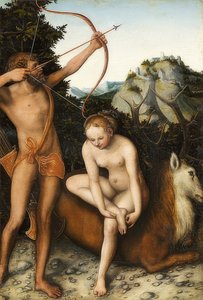 Apollo and Diana. Around 1530 by Lucas Cranach the Elder