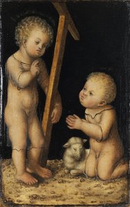 Christ and John the Baptist as Children by Lucas Cranach the Elder