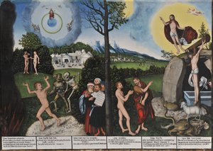 Damnation and Redemption / Law and Grace by Lucas Cranach the Elder