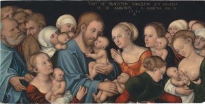 Suffer the Little Children to Come unto Me (Christ blessing the Children) by Lucas Cranach the Elder