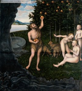Hercules Stealing the Apples from the Hesperides from The Labours of Hercules by Lucas Cranach the Elder