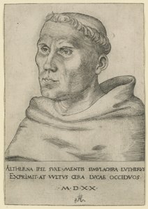Luther as an Augustinian Friar by Lucas Cranach the Elder