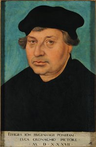 Portrait of Johannes Bugenhagen by Lucas Cranach the Elder