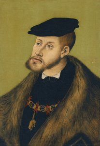 Portrait of the Emperor Charles V 1500-1558 by Lucas Cranach the Elder