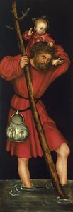 Saint Christopher (verso, left wing) by Lucas Cranach the Elder