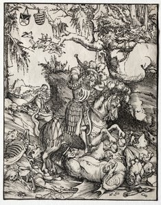 St. George Slaying the Dragon, 1500s by Lucas Cranach the Elder