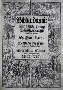 Cover Design of the Bible by Martin Luther, 1541