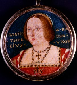 Catherine of Aragon, first wife of Henry VIII, c. 1510-1533 by Lucas Horenbout