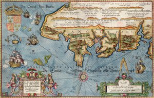 Chart of the English Channel by Lucas Janszoon Waghenaer