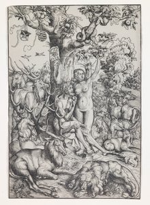 Adam and Eve in Paradise by Lucas the Elder Cranach