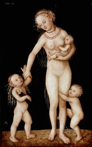 Charity by Lucas Cranach the Elder by Lucas the Elder Cranach