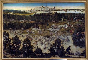 Hunting in honor of Charles V at Torgau Castle in Germany