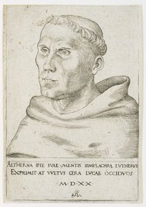 Martin Luther, Bust in Three-Quarter View by Lucas the Elder Cranach
