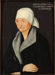 Portrait of Apollonia von Wiedebach, by Lucas Cranach the Elder (1472-1553) by Lucas the Elder Cranach