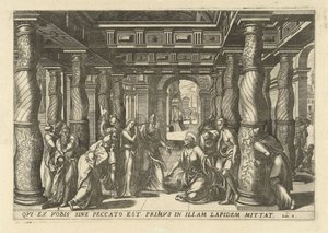 Christ and the Adulterous Woman (Memorabilia of the New Testament series) by Lucas van Doetechum