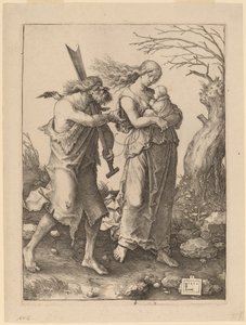 Adam and Eve after Their Expulsion from Paradise by Lucas van Leyden