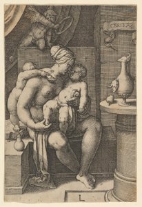Charity, from the series The Seven Virtues by Lucas van Leyden