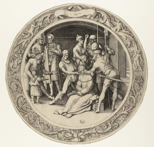 The Mocking of Christ, The Round Passion (series title) by Lucas van Leyden
