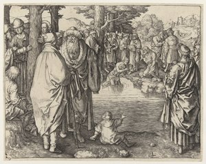 The Baptism of Christ in the Jordan by Lucas van Leyden
