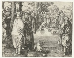 Baptism of Christ in the Jordan by Lucas van Leyden