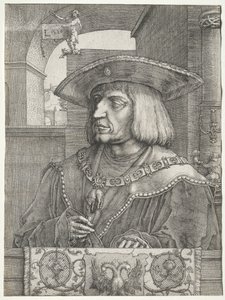 Emperor Maximilian I, 1520 by Lucas van Leyden