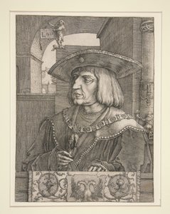 Portrait of Emperor Maximilian I by Lucas van Leyden