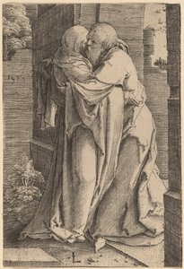 Saint Joachim Embracing Saint Anna by Lucas van Leyden