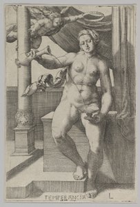 Temperance, from the series The Virtues, 1530 by Lucas van Leyden