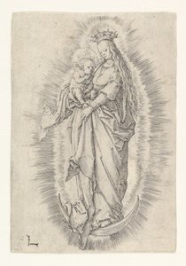 The Crowned Virgin With Child in Glory by Lucas van Leyden