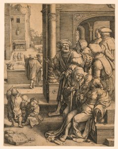 The Poet Virgil Suspended in a Basket by Lucas van Leyden