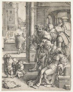 The Poet Virgil Suspended in a Basket by Lucas van Leyden