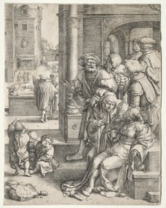 The Poet Virgil Suspended in a Basket by Lucas van Leyden