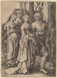 The Two Couples in the Forest by Lucas van Leyden