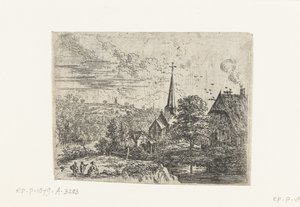Village by a River (series: Small Landscapes)