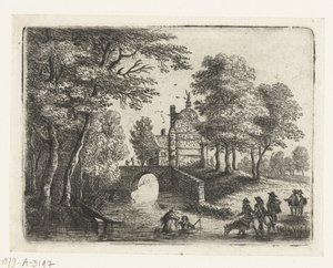 Landscape with a River, a Bridge, and Riders (series title: Small Landscapes)