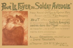 A Blind Soldier Holding a Small Girl by Lucien Levy-Dhurmer