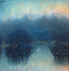 Constantinople (The Harbor Evening) by Lucien Levy-Dhurmer
