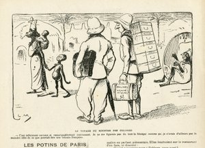 Illustration in Le Rire, 25/04/08 - the travel of the colonie minister, Senegal (engraving)