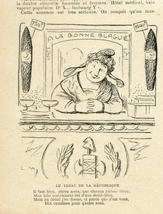 Illustration in Le Rire, 25/09/09 - the tobacco of the Republic by Lucien Metivet