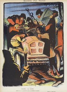 Satire on the 1903 Paris-Madrid Motor Race (Illustration for Le Rire)
