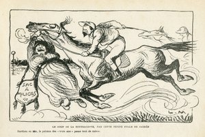 Illustration in Le Rire, 28/06/13 - The Blow of the Suffragette by Lucien Metivet